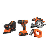 20V MAX* POWERCONNECT™ Cordless 4-Tool Combo Kit: Drill/Driver, Circular Saw, MOUSE™ Detail Sander and Light, Battery and Charger Included