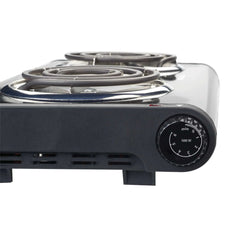 Double Burner Portable Buffet Range, 1000W and 500W Burners