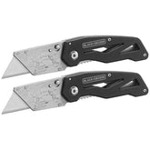 Utility Knife, Folding, 2 Pack