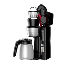 12-Cup Thermal Programmable Coffee maker, Brew Strength Selector, Black and Silver