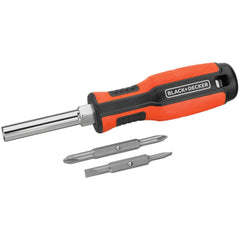 6-In-1 Multibit Screwdriver, Two-Sided Bits Including Phillips, Slotted, Nut Drivers