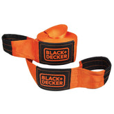 Black/Orange 4" x 30' Recovery Strap - Heavy-Duty (20,000 lb Break Strength) for Emergency Off-Road 4x4 Towing