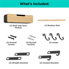 Hanging / Magnetic Rack System - Shelf With Door W/Brackets (T)