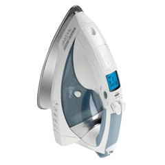 All-Temp Steam Iron with Stainless-Steel Soleplate; White/Grey