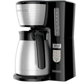12-Cup Thermal Programmable Coffee maker, Brew Strength Selector, Black and Silver
