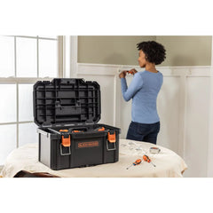 Stackable Storage System - 3 Piece Set (Small, Deep Toolbox, and Rolling Tote)