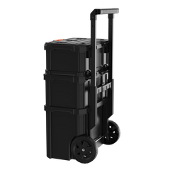 Stackable Storage System - 3 Piece Set (Small, Deep Toolbox, and Rolling Tote)
