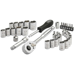 Socket Set, 40-Piece, Chrome, Carrying Case