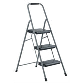 Three Step 225 lb Capacity Steel Stool, Gray