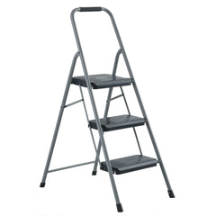 Three Step 225 lb Capacity Steel Stool, Gray