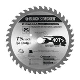 PIRANHA™ 7-1/4-Inch 40 Tooth ATB Thin Kerf Fine Finishing Saw Blade with 5/8-Inch