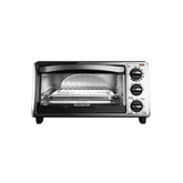4-Slice Convection Oven; Stainless Steel; Curved Interior fits a 9 inch Pizza