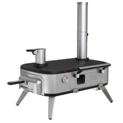 vera™ Pizza Oven, Outdoor, Wood - Charcoal - Pellet Fired Pizza Oven, Rotating Handle and Temperature Gauge, Portable with Folding Legs for Easy Storage