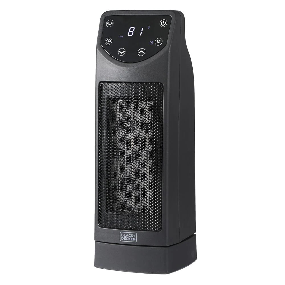 Oscillating Ceramic Desktop Heater & Remote | Thermostat