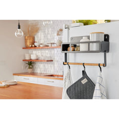 Black Hanging / Magnetic Rack System-Shelf W/Brackets