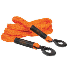 Black/Orange 14' Tow Rope with Easy Grip Handles and Steel Forged G-Clip Hooks (4,500 lb Break Strength)