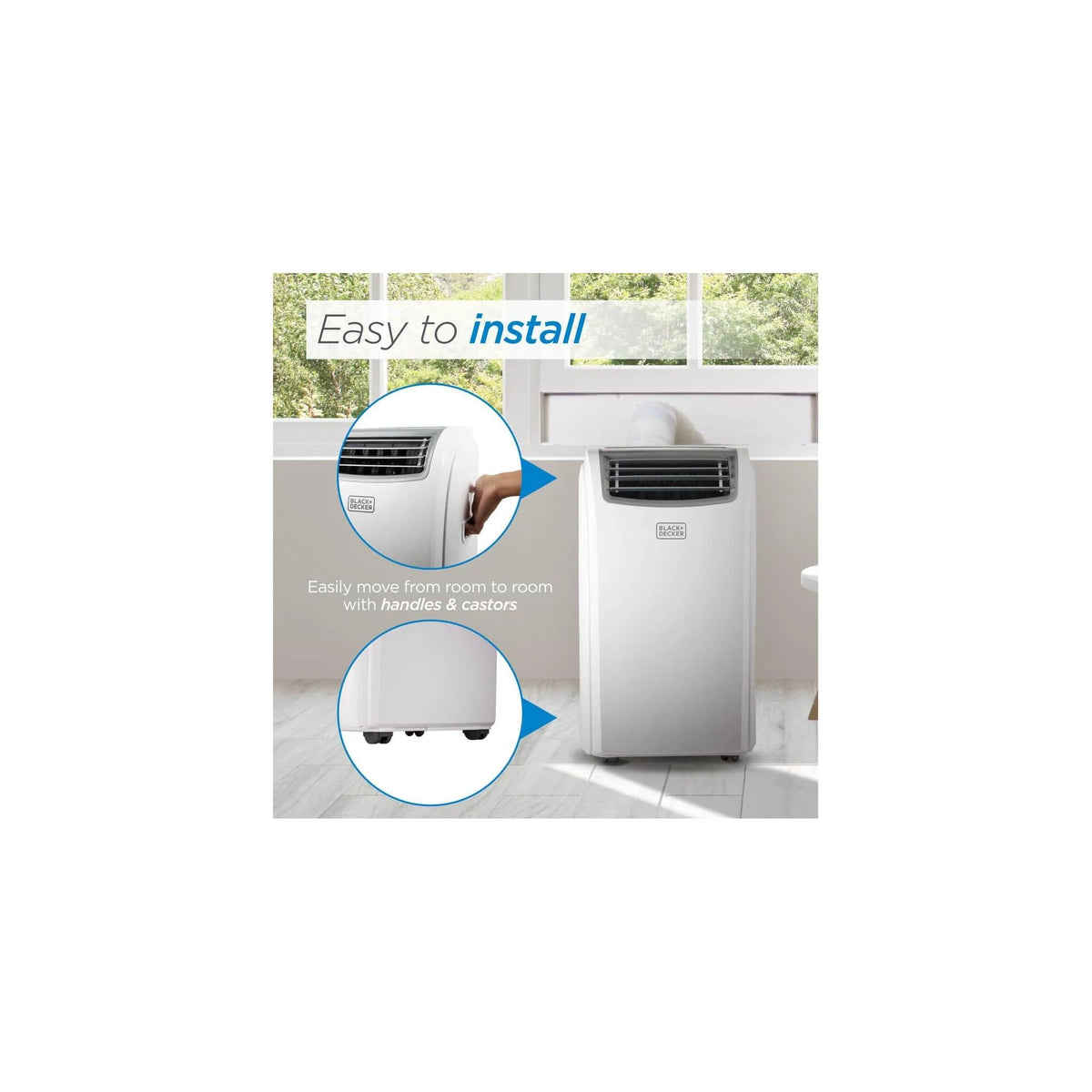 8,000 BTU SACC/CEC (12,500 BTU ASHRAE) Portable Air Conditioner with FOLLOW ME Remote Control