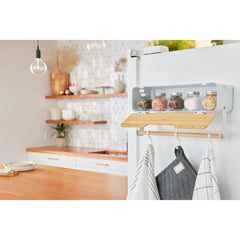 White Hanging / Magnetic Rack System-Shelf W/ Door