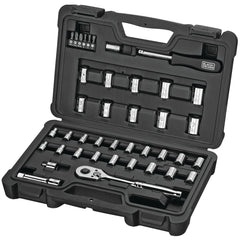 Socket Set, 40-Piece, Chrome, Carrying Case