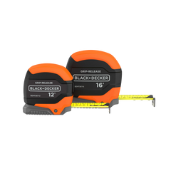 Tape Measure Bundle, Grip Release, Self Lock, 12-Foot & 16-Foot, 2-Pack