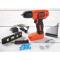 8V MAX* Cordless Drill + 43 Pc. Home Decor Project Kit