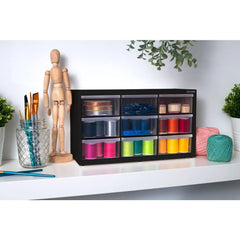 Large 9 Drawer Bin System Blk