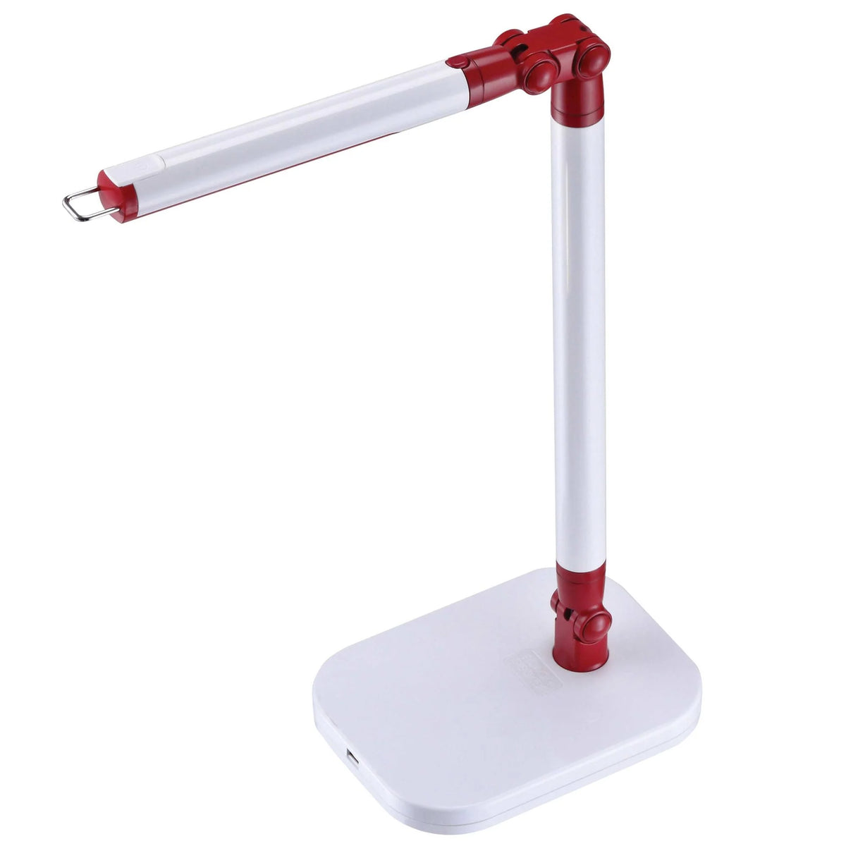 Exalt Flash Detachable Head LED Desk Lamp, White/Red