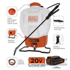 20V MAX* 4 gal. Cordless Backpack Sprayer Kit, Battery & Charger
