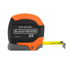 Tape Measure, Grip Release, Autolock & Self Lock, 25-Foot