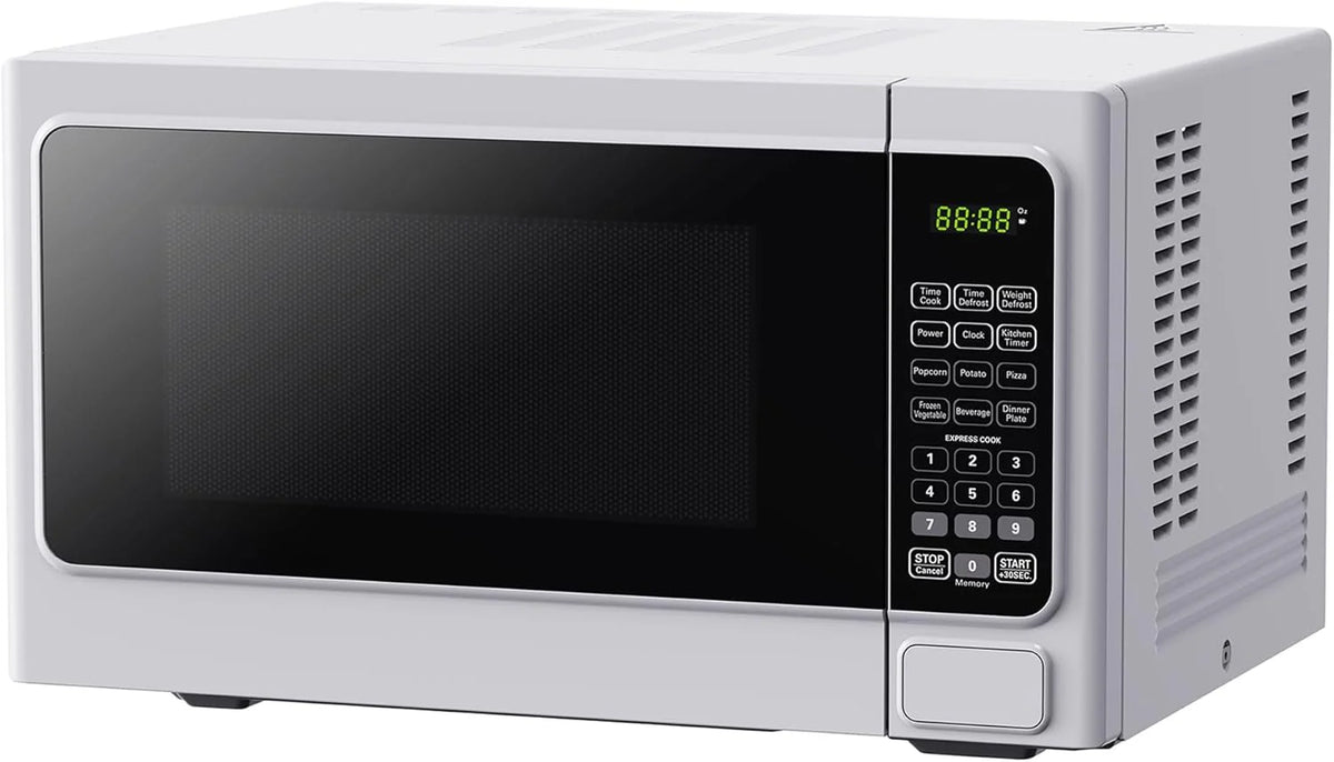 1000 Watt 1.1 Cubic Feet Countertop Table Microwave Oven, White