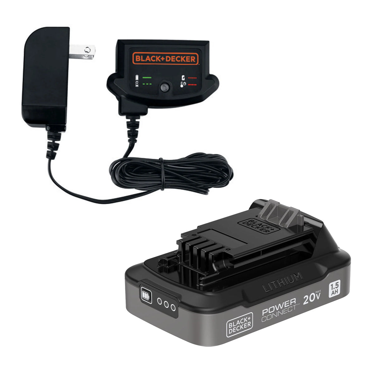 20V MAX* POWERCONNECT™ 1.5 Ah Battery With State of Charge Indicator Light and Charger Combo
