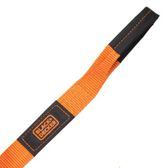 Black/Orange 2" x 20' Recovery Strap - Light-Duty (9,000 lb Break Strength) for Emergency Off-Road Towing
