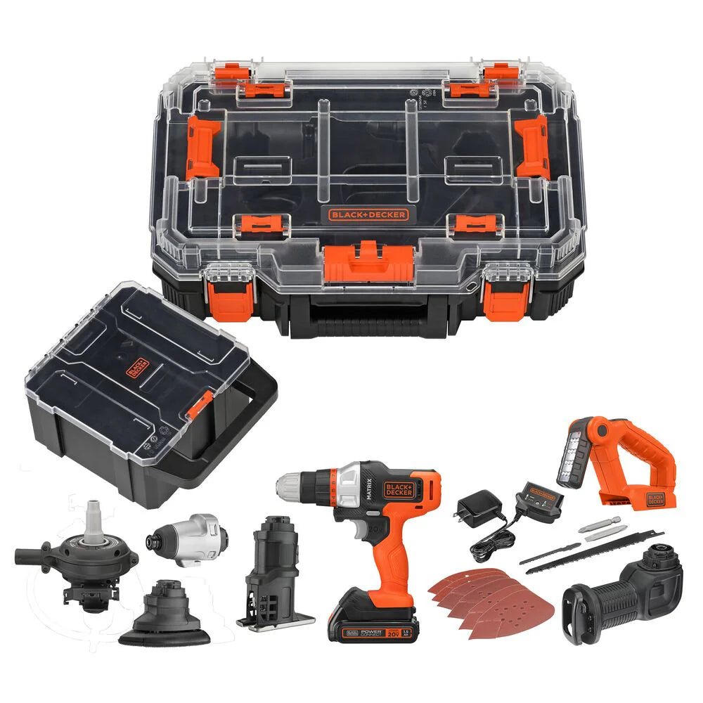 20V MAX *POWERCONNECT™ MATRIX™ Cordless Drill With 7 Attachments and Storage Case, Battery and Charger Included