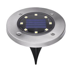 Outdoor Solar Disk Light, 8 Pack