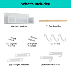 Hanging / Magnetic Rack System-Shelf W/Brackets