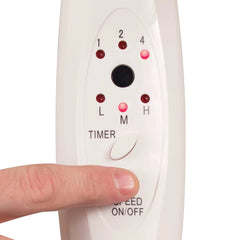 16 In. Stand Fan with Remote, White