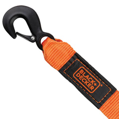 Black/Orange 2" x 20' Tow Strap - Heavy-Duty (9,000 lb Break Strength) for Emergency Off-Road Towing