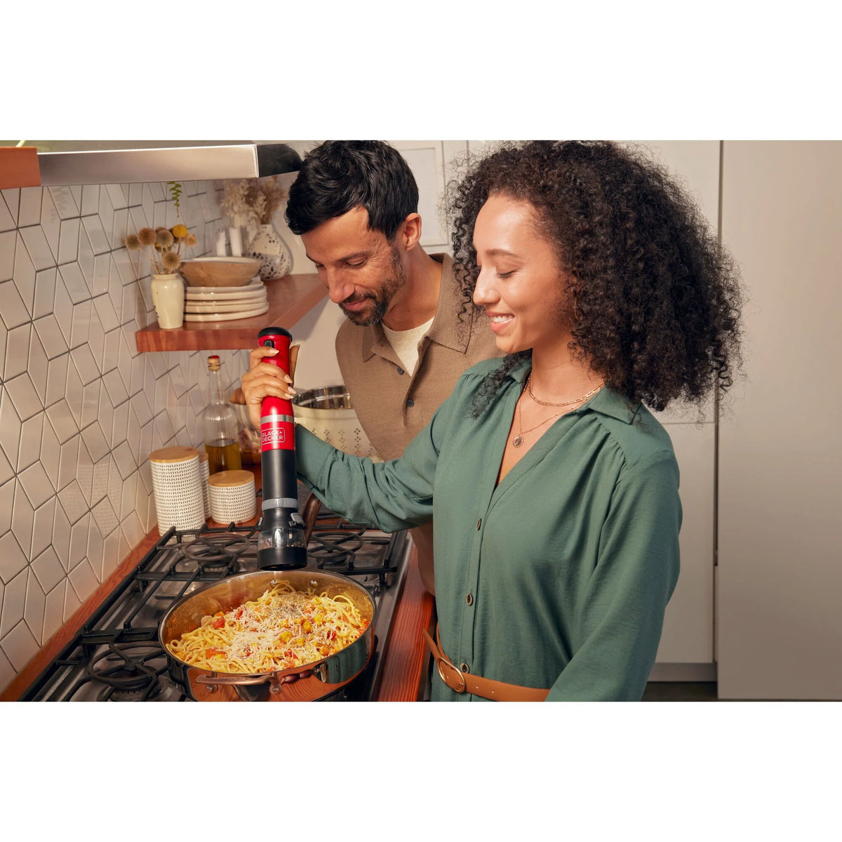 kitchen wand™ Cordless 6 in 1 Immersion Blender & Kitchen Multi-tool, Red