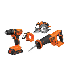 20V MAX* POWERCONNECT™ Cordless 4 Tool Combo Kit with Drill/Driver, Circular Saw, Reciprocating Saw and Work Light, Battery and Charger Included